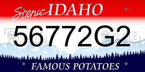 56772G2 Idaho License Plate