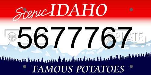 5677767 Idaho License Plate