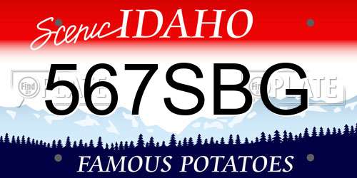 567SBG Idaho License Plate