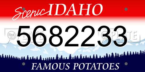 5682233 Idaho License Plate