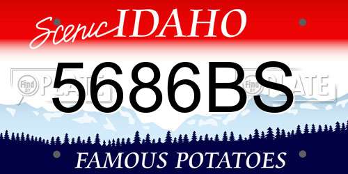 5686BS Idaho License Plate
