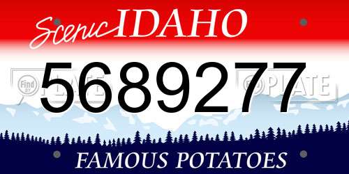 5689277 Idaho License Plate