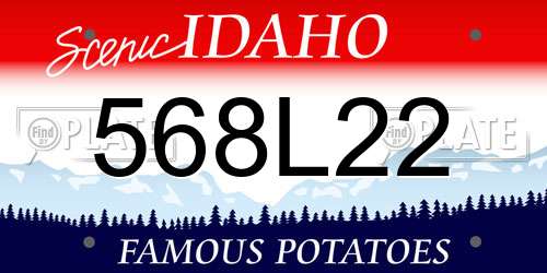568L22 Idaho License Plate