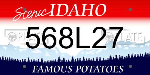 568L27 Idaho License Plate