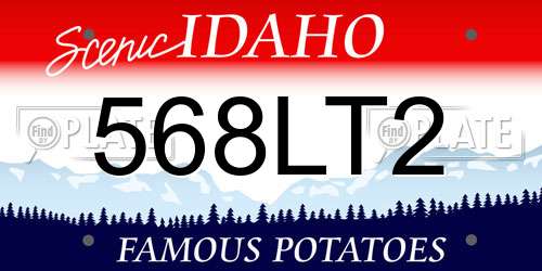 568LT2 Idaho License Plate
