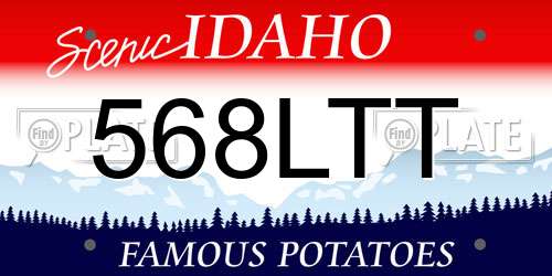 568LTT Idaho License Plate