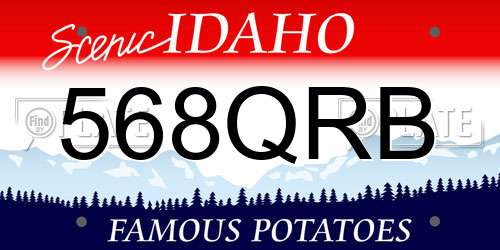 568QRB Idaho License Plate