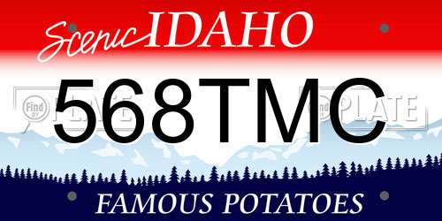 568TMC Idaho License Plate