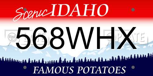 568WHX Idaho License Plate