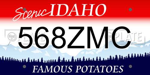 568ZMC Idaho License Plate