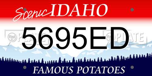 5695ED Idaho License Plate