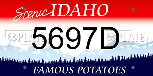 5697D Idaho License Plate