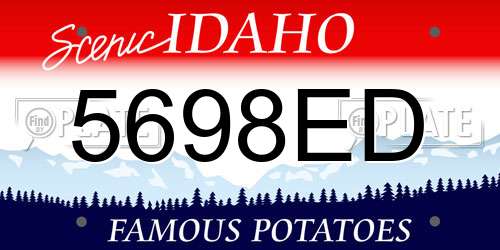5698ED Idaho License Plate