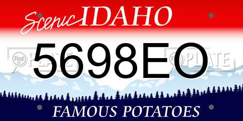 5698EO Idaho License Plate