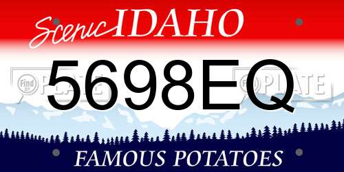 5698EQ Idaho License Plate