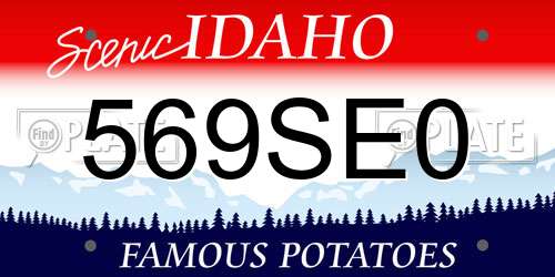 569SE0 Idaho License Plate