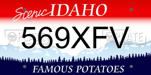 569XFV Idaho License Plate