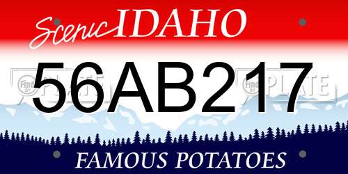 56AB217 Idaho License Plate