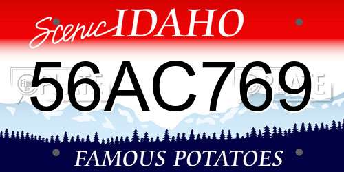 56AC769 Idaho License Plate