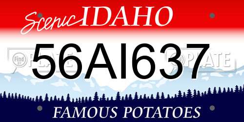 56AI637 Idaho License Plate