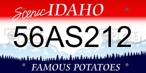 56AS212 Idaho License Plate