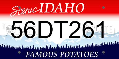 56DT261 Idaho License Plate