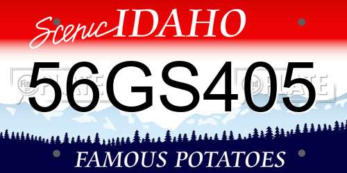 56GS405 Idaho License Plate