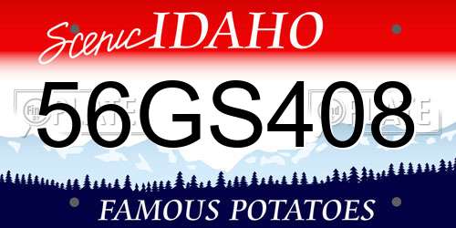 56GS408 Idaho License Plate