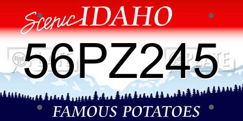 56PZ245 Idaho License Plate