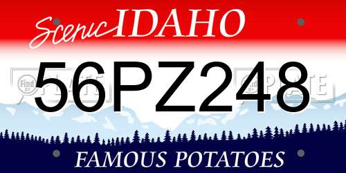 56PZ248 Idaho License Plate