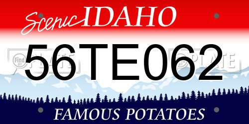 56TE062 Idaho License Plate