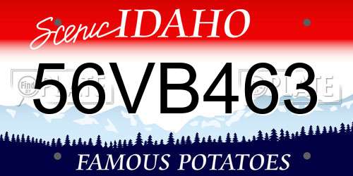 56VB463 Idaho License Plate