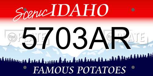 5703AR Idaho License Plate