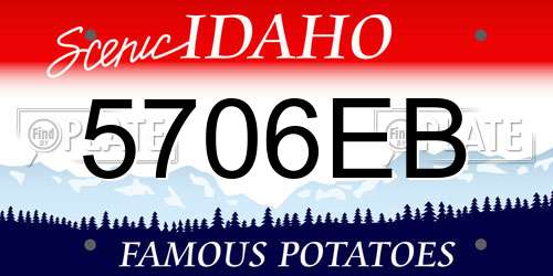 5706EB Idaho License Plate