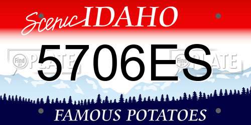 5706ES Idaho License Plate