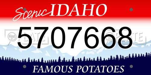 5707668 Idaho License Plate