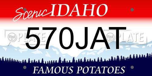 570JAT Idaho License Plate