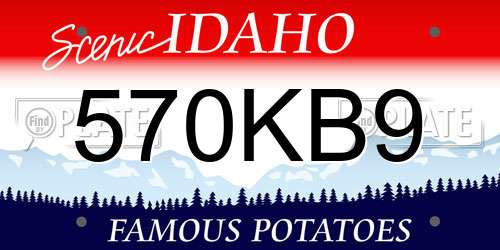 570KB9 Idaho License Plate