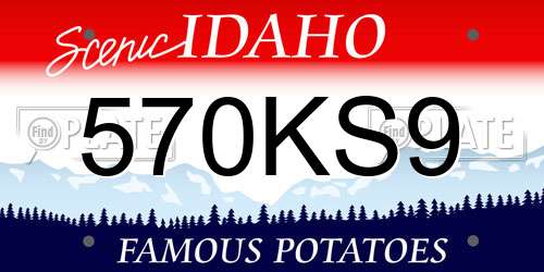 570KS9 Idaho License Plate