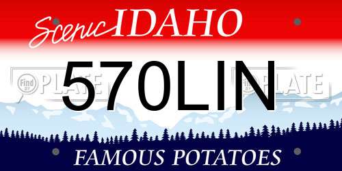 570LIN Idaho License Plate
