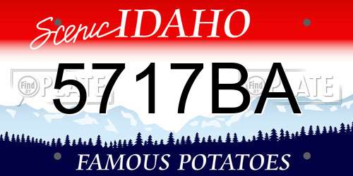 5717BA Idaho License Plate