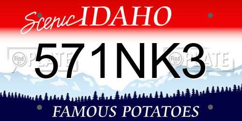 571NK3 Idaho License Plate
