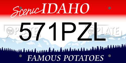 571PZL Idaho License Plate