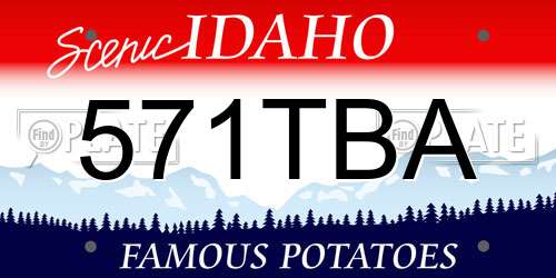 571TBA Idaho License Plate