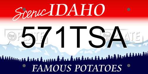 571TSA Idaho License Plate