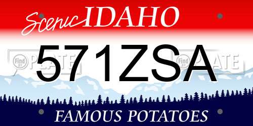 571ZSA Idaho License Plate