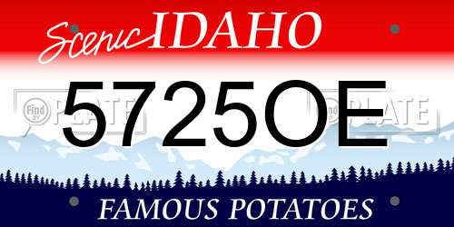 5725OE Idaho License Plate