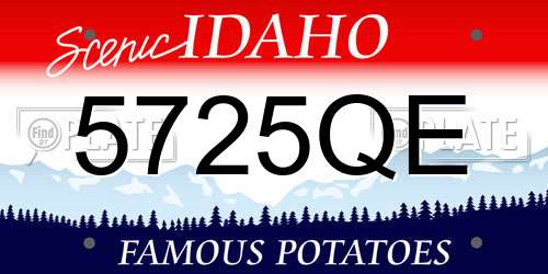 5725QE Idaho License Plate