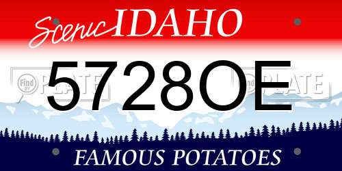 5728OE Idaho License Plate
