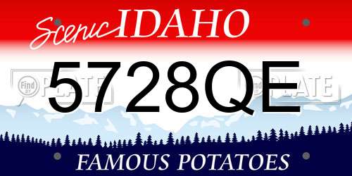 5728QE Idaho License Plate
